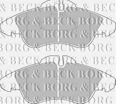 BORG & BECK bbp1588 -  Комплект тормозных колодок, дисковый тормоз